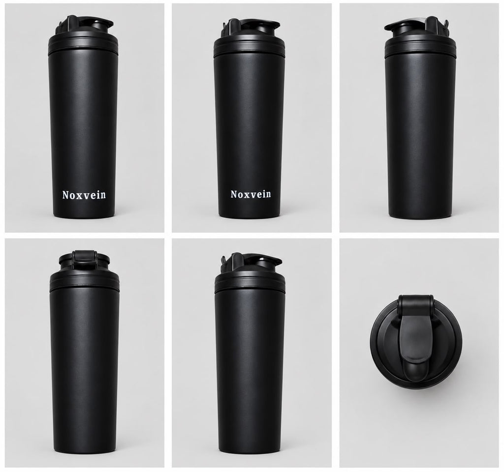 Noxvein Stainless Steel Shaker – 750ml Matte Black