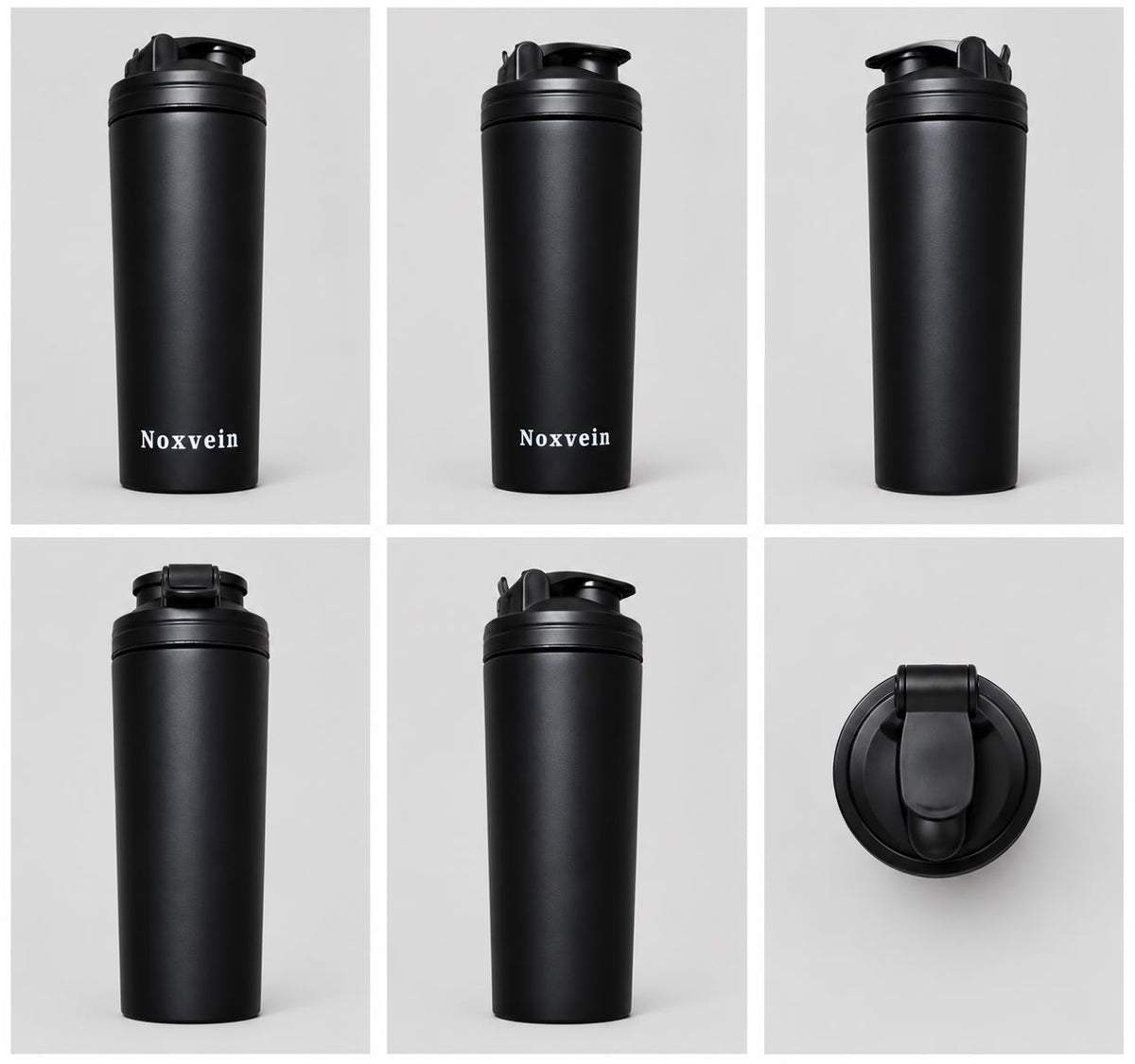 Noxvein Stainless Steel Shaker – 750ml Matte Black