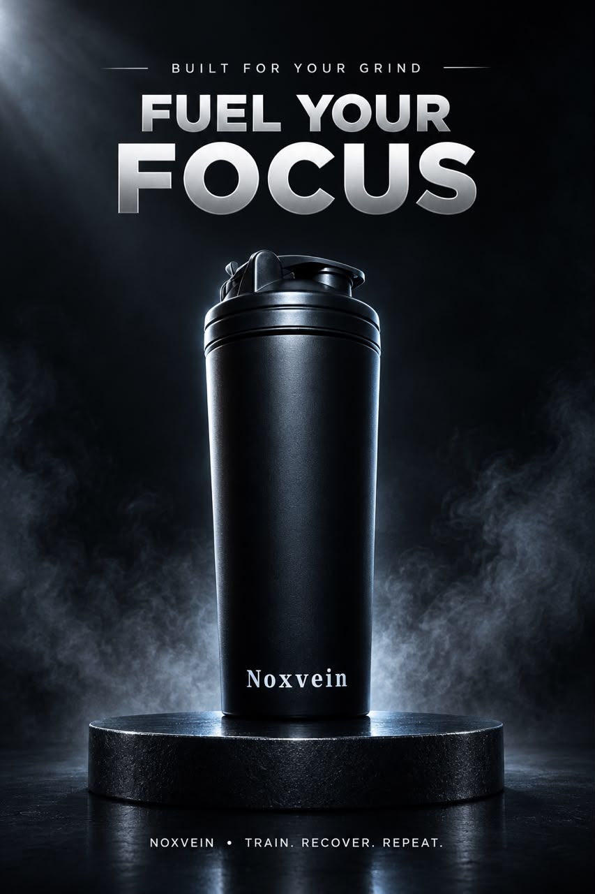 Noxvein Stainless Steel Shaker – 750ml Matte Black
